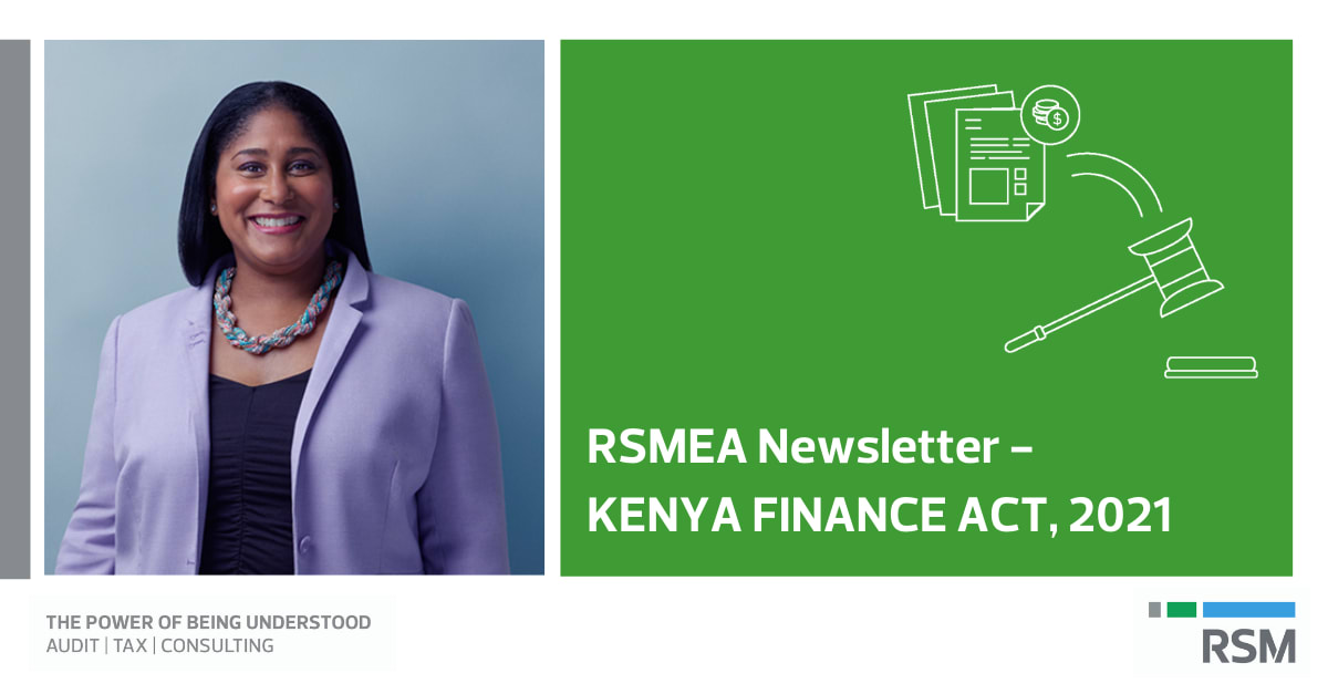 KENYA FINANCE ACT, 2021 RSM Kenya